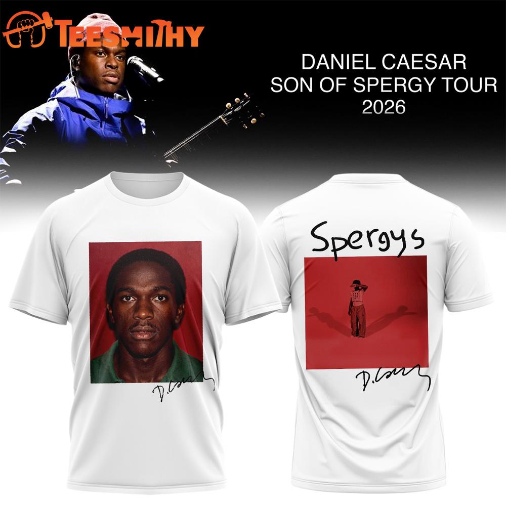 Daniel Caesar’s Son of Spergy Tour Signed 2026 Graphic Design 3D Shirt