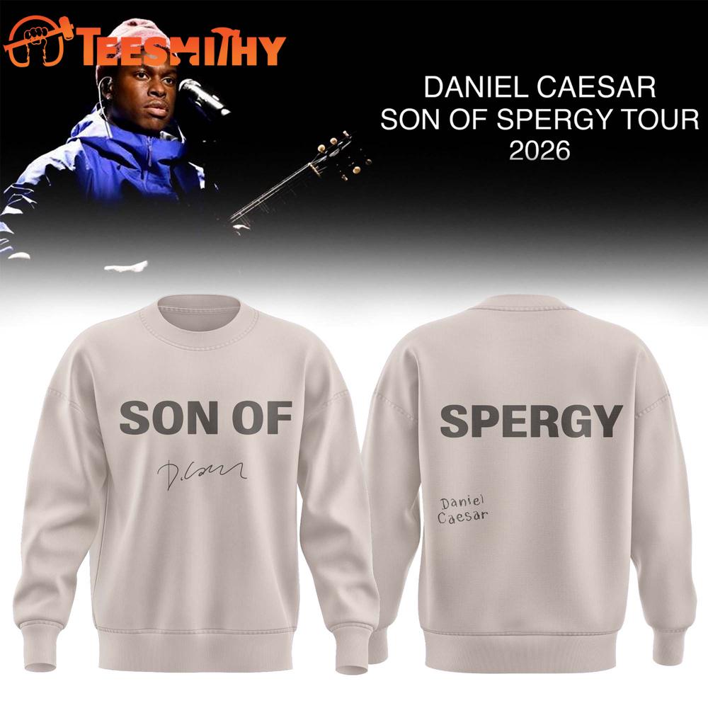 Daniel Caesar’s Son of Spergy Tour Signed 2026 New Design Sweatshirt