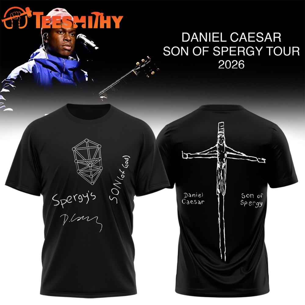 Daniel Caesar’s Son of Spergy Tour Signed 2026 New Design T Shirt