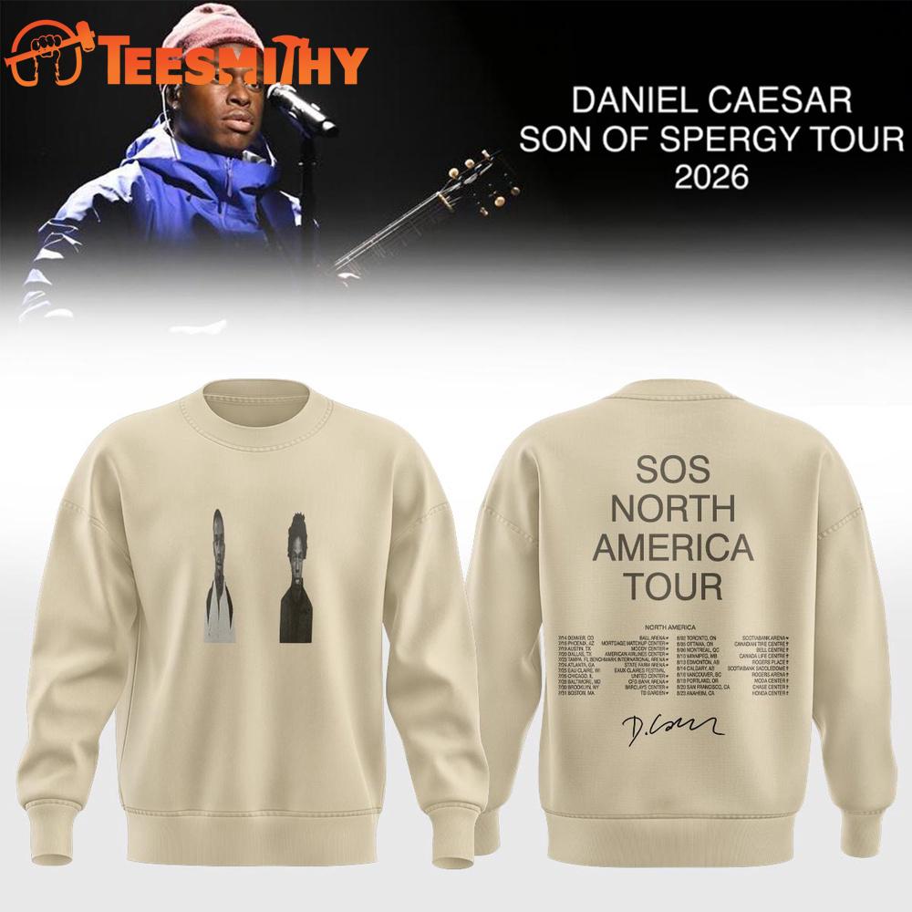 Daniel Caesar’s Son of Spergy Tour Signed 2026 Sweatshirt