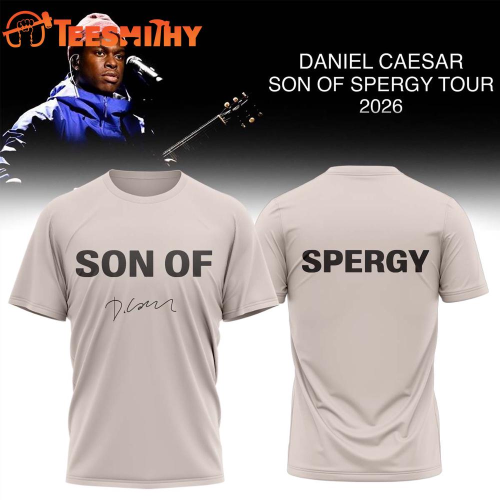 Daniel Caesar’s Son of Spergy Tour Signed 2026 T Shirt