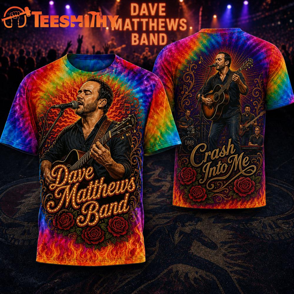 Dave Matthews Band Rainbow Flame Unisex 3D Shirt