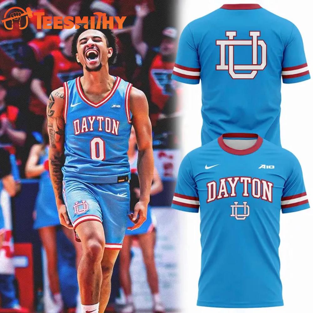 Dayton Flyers Basketball Chapel Blue Uniform 2026 Limited Edition T Shirt