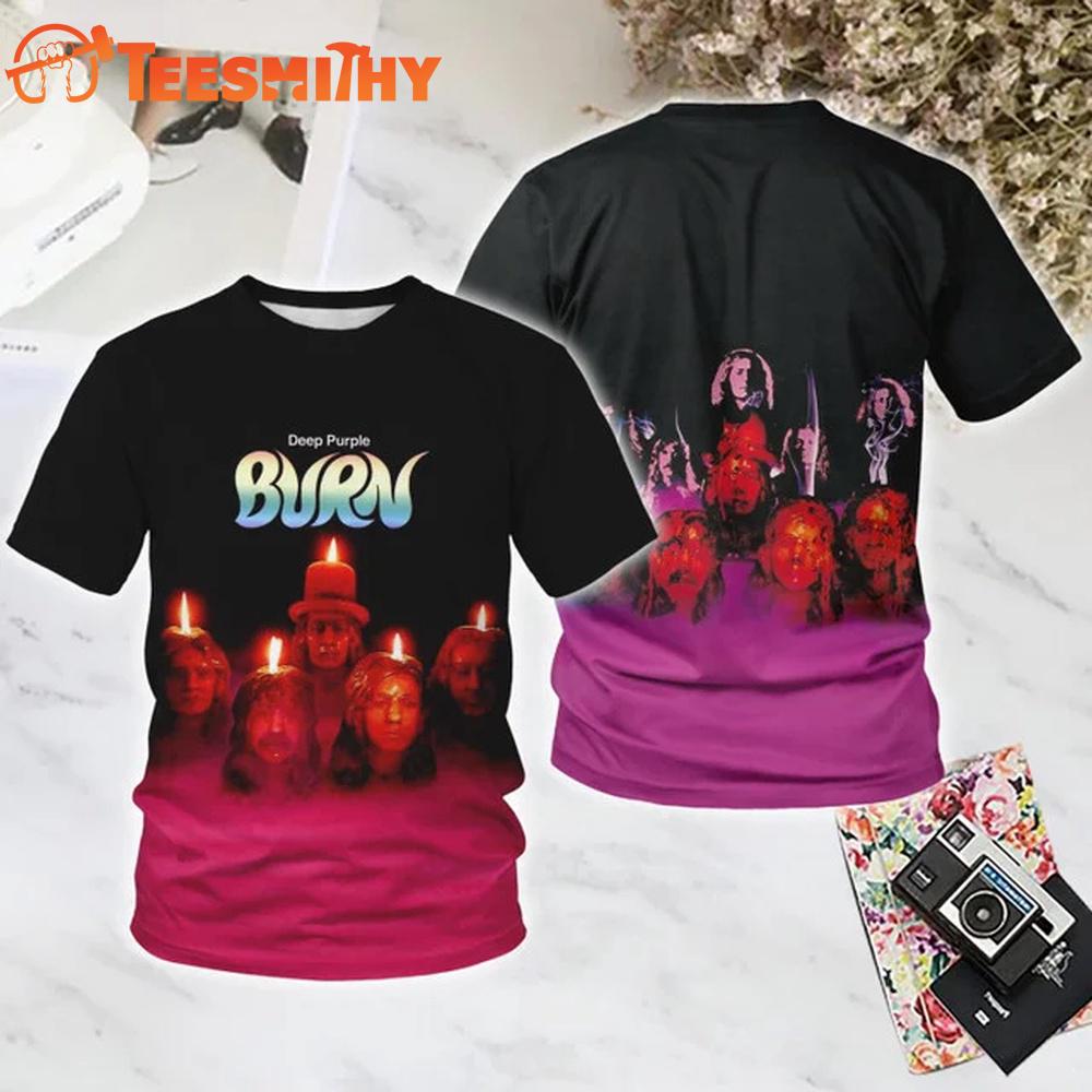 Deep Purple Burn All Over Print T Shirt