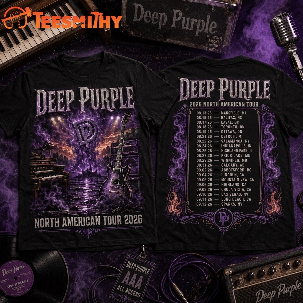 Deep Purple North American Tour 2026 Vintage Rock 3D Shirt