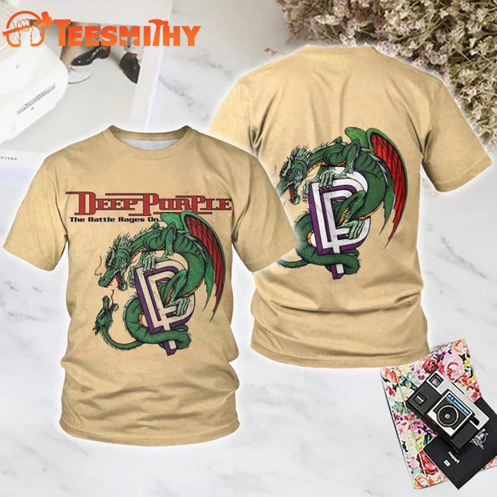 Deep Purple The Battle Rages On All Over Print T Shirt