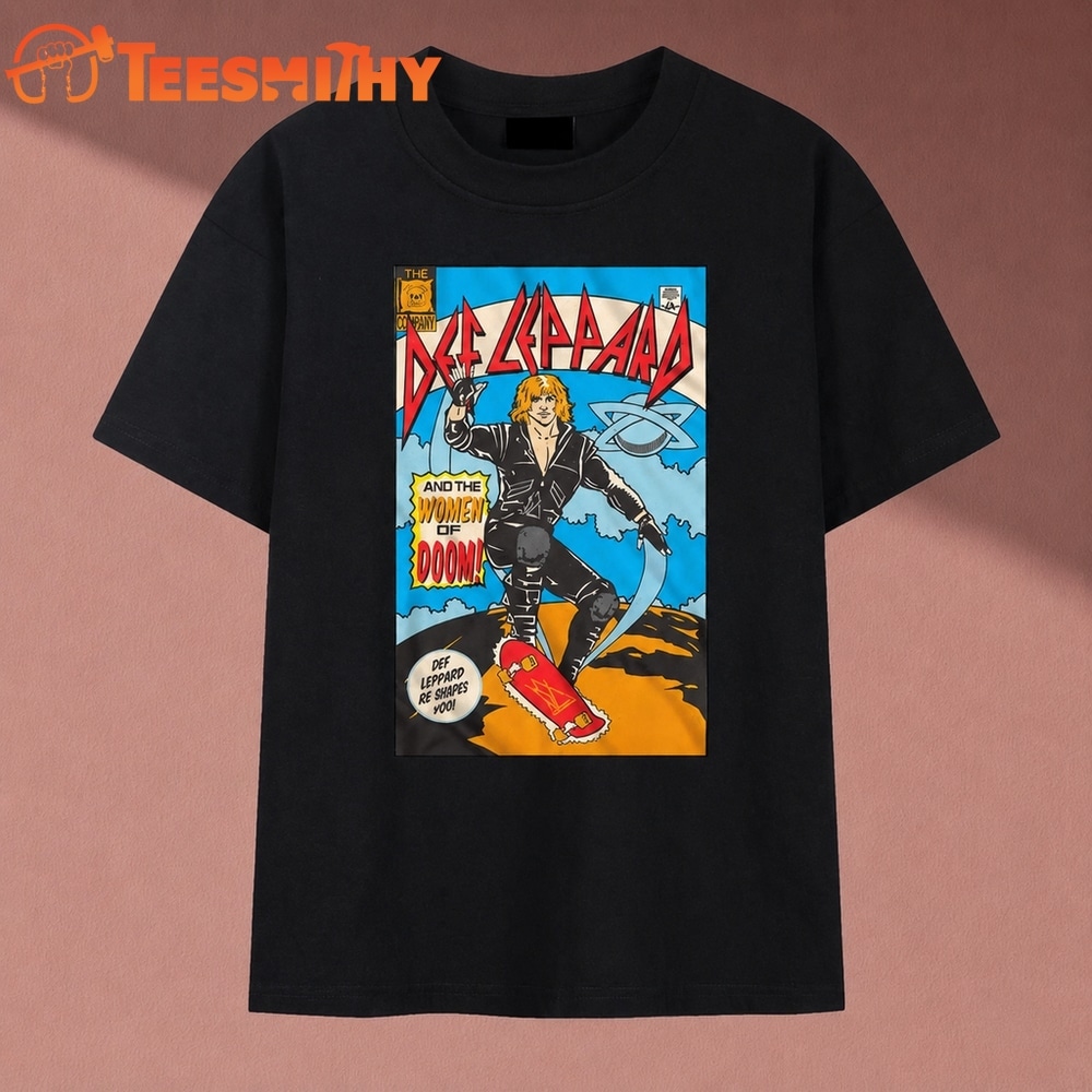 Def Leppard And The Women Of Doom Comic Book Graphic T Shirt