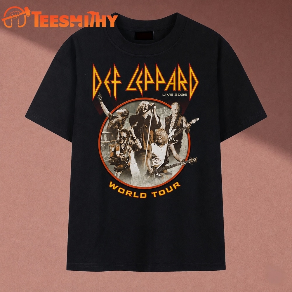 Def Leppard Live 2026 World Tour Vintage Graphic T Shirt