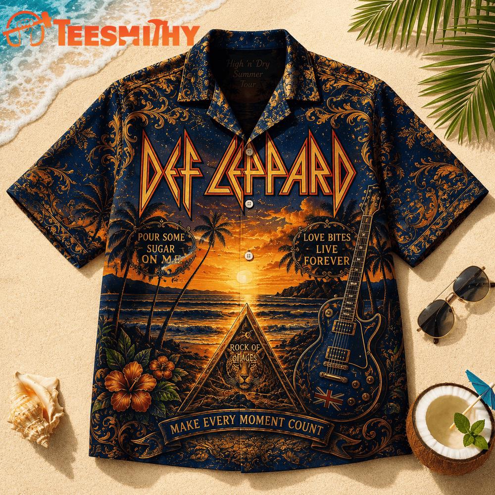 Def Leppard Music Graphic 2026 Summer Hawaiian Shirt