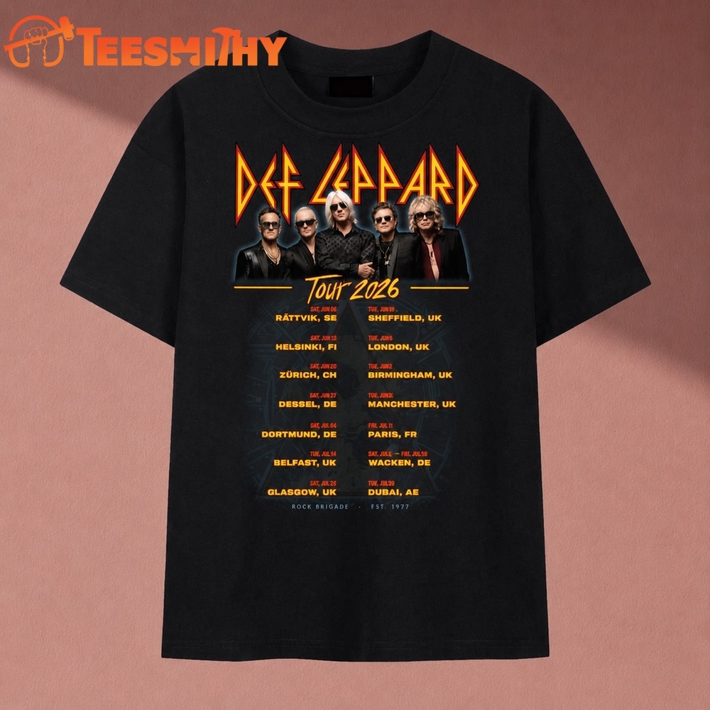 Def Leppard Tour Concert Dates Tour Schedule Rock T Shirt