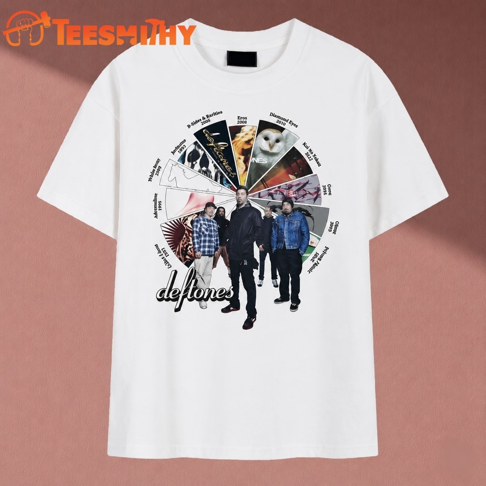 Deftones Discography Album Wheel Band Photo Graphic T Shirt