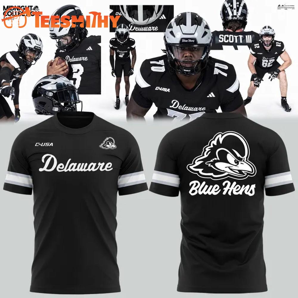 Delaware Blue Hens Football 2025 Midnight 3D Shirt Delaware Blue Hens Football 2025 Midnight 3D Shirt