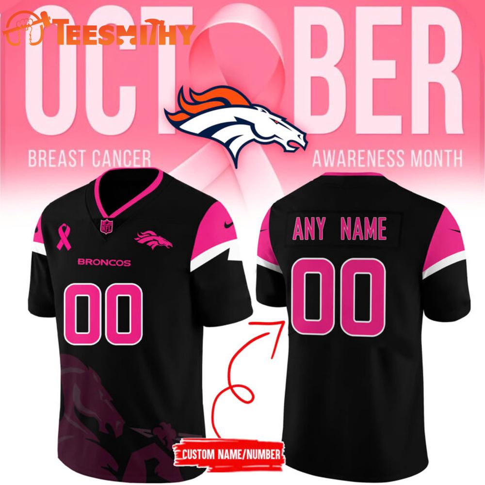 Denver Broncos 2025 NFL Crucial Catch Breast Cancer Football Jersey