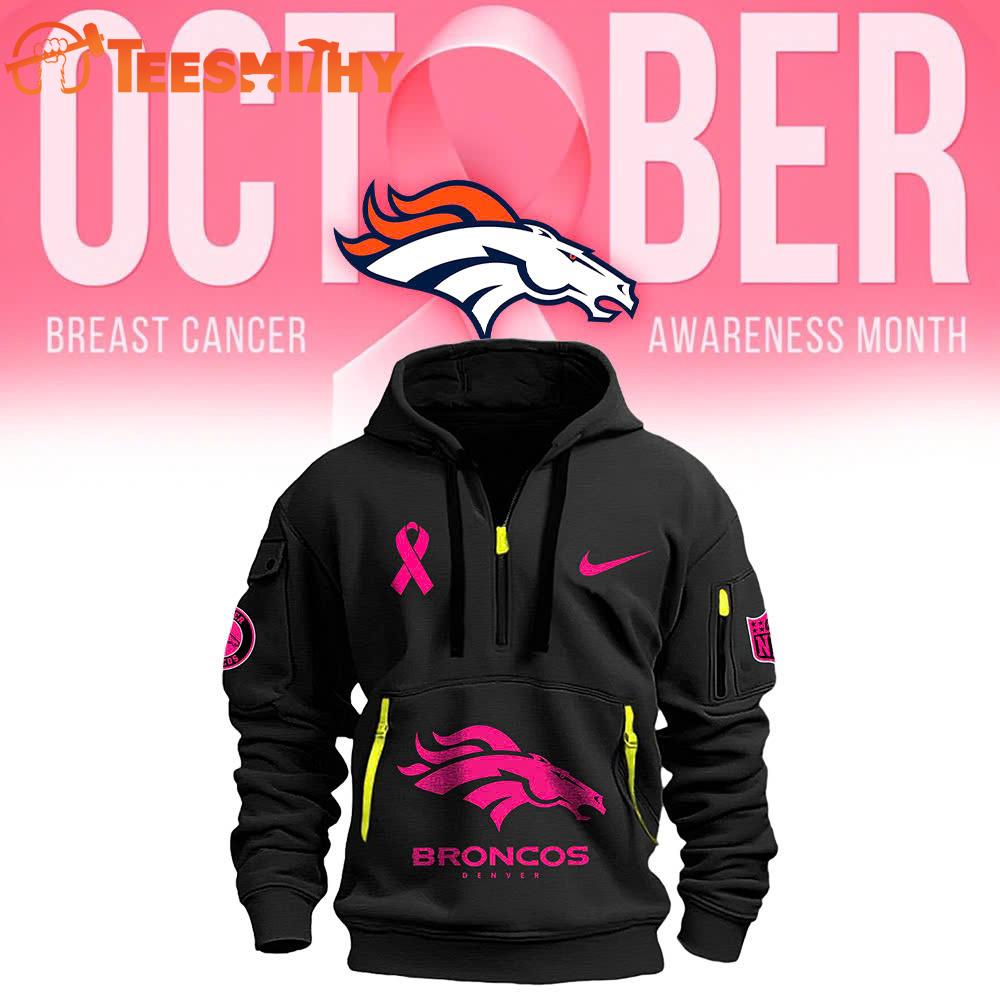 Denver Broncos 2025 NFL Crucial Catch Breast Cancer New Heavy Hoodie