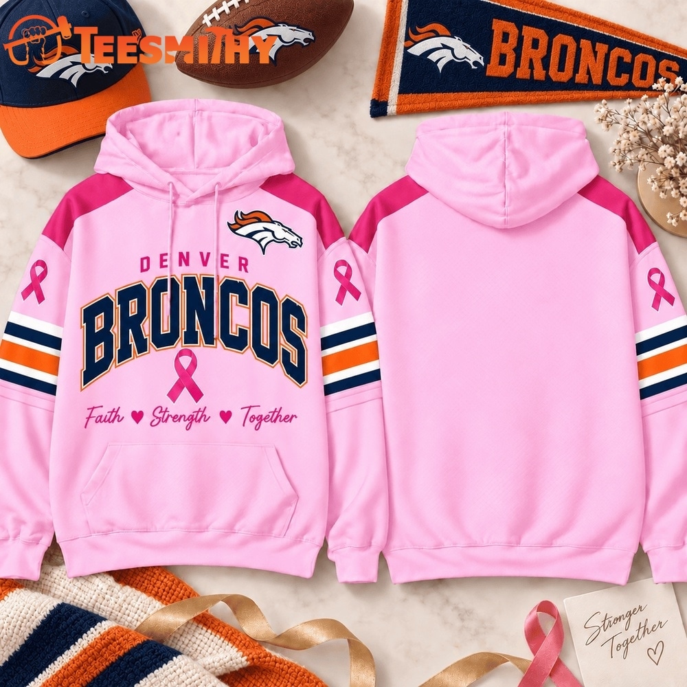 Denver Broncos 2026 NFL Breast Cancer Awareness Game Day Hoodie Shirt
