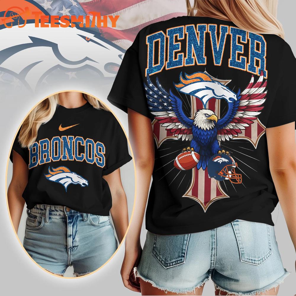 Denver Broncos 2026 NFL Freedom Eagle All Over Print Shirt