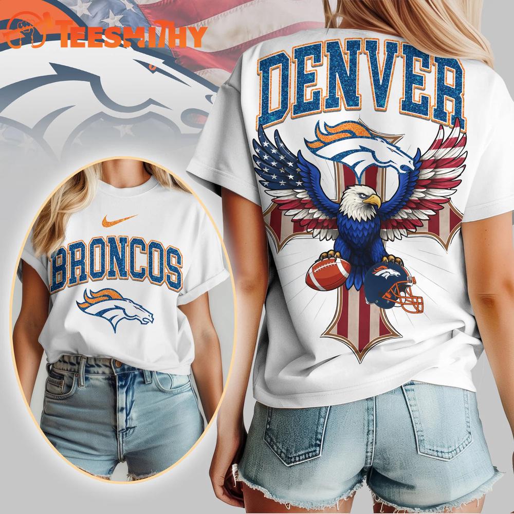 Denver Broncos 2026 NFL Freedom Eagle All Over Print Shirt