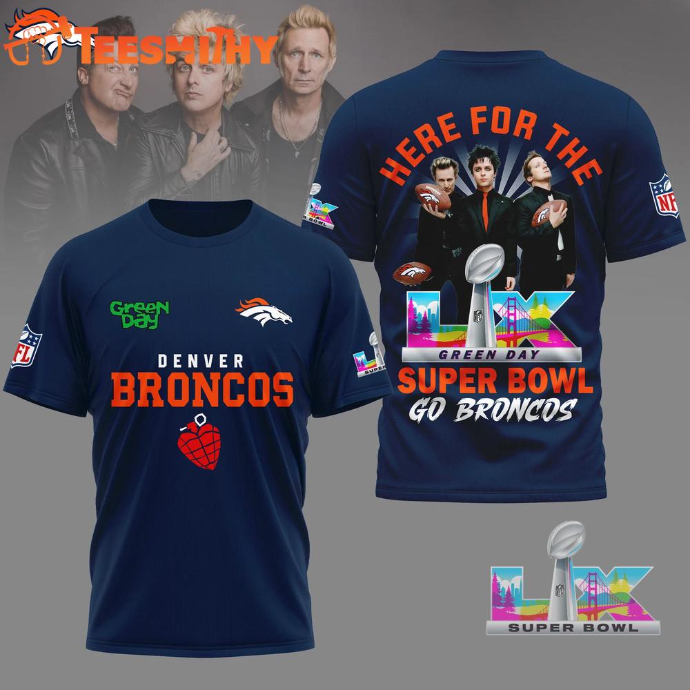 Denver Broncos 2026 NFL Green Day Super Bowl Limited Edition T Shirt