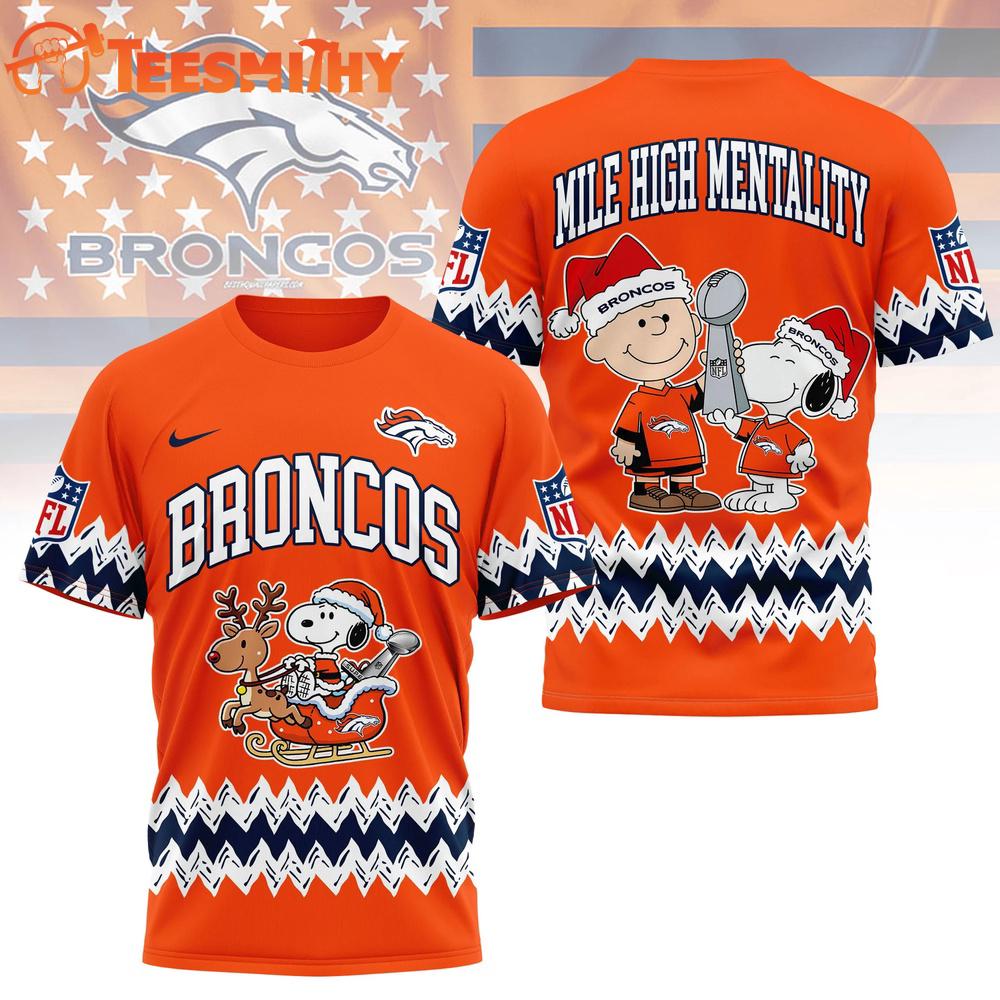 Denver Broncos 2026 NFL Snoopy Super Bowl Holiday Limited 3D Shirt