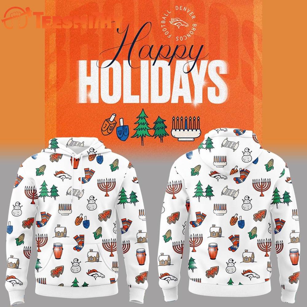 Denver Broncos Happy Holidays 2025 X-Mas Hoodie Shirt