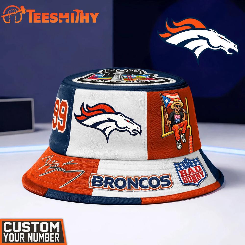 Denver Broncos NFL Bad Bunny x Super Bowl 2026 Bucket Hat