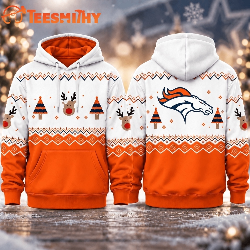 Denver Broncos NFL Christmas Game Day Hoodie Shirt
