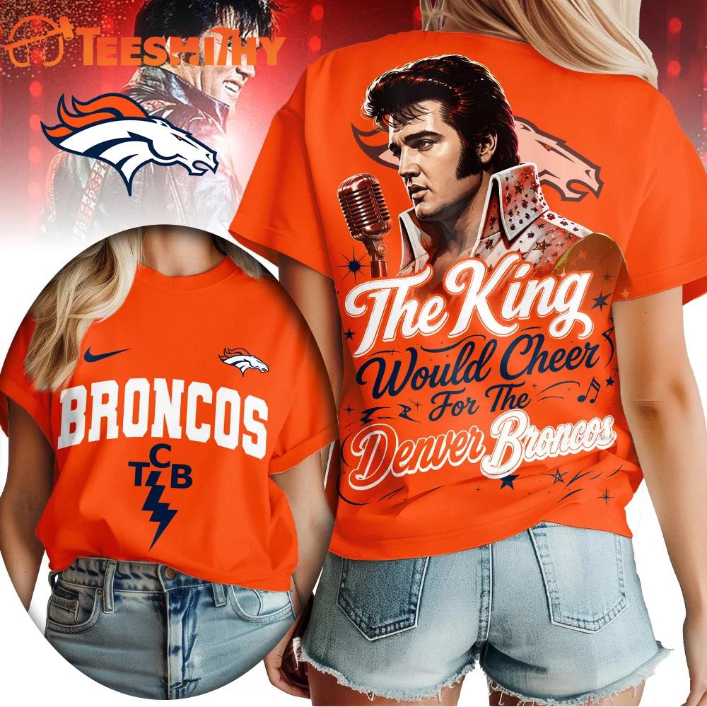 Denver Broncos NFL Elvis Presley The King All Over Print Shirt