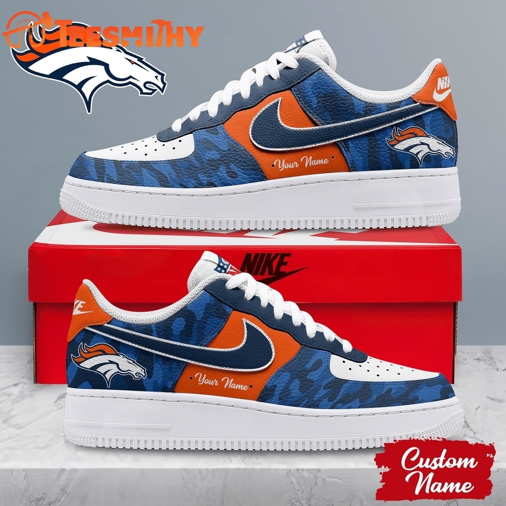 Denver Broncos NFL End Zone Energy Air Force 1 Sneaker Shoes