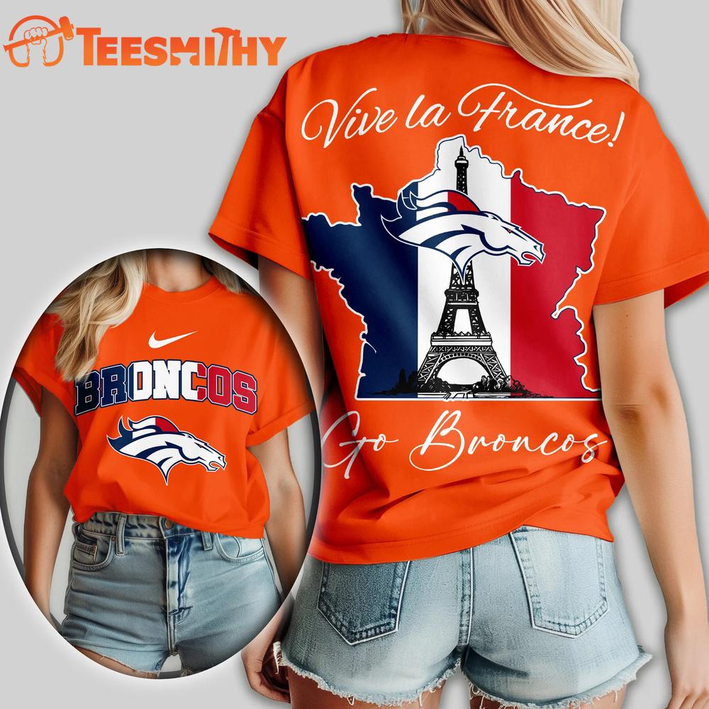 Denver Broncos NFL France All Over Print T Shirt