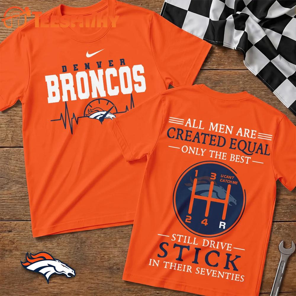 Denver Broncos NFL Highspeed Heartbeat All Over Printed T Shirt
