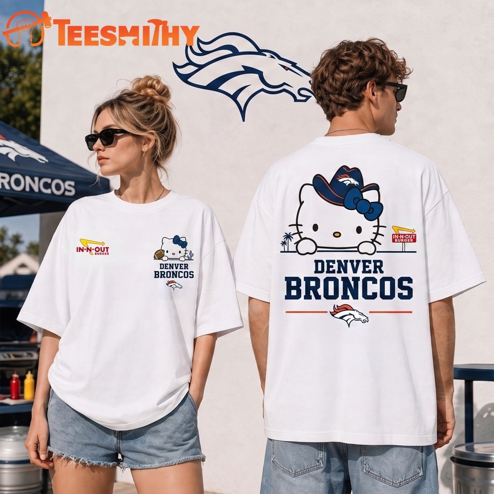 Denver Broncos NFL Kitty Burger Game Day Unisex 3D Shirt