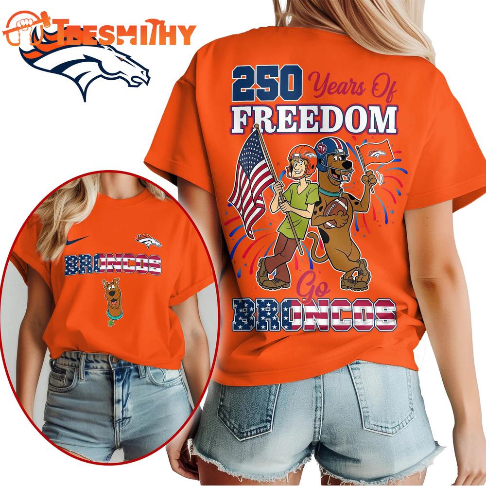 Denver Broncos NFL Scooby Doo Celebrates 250th Anniversary 3D T Shirt