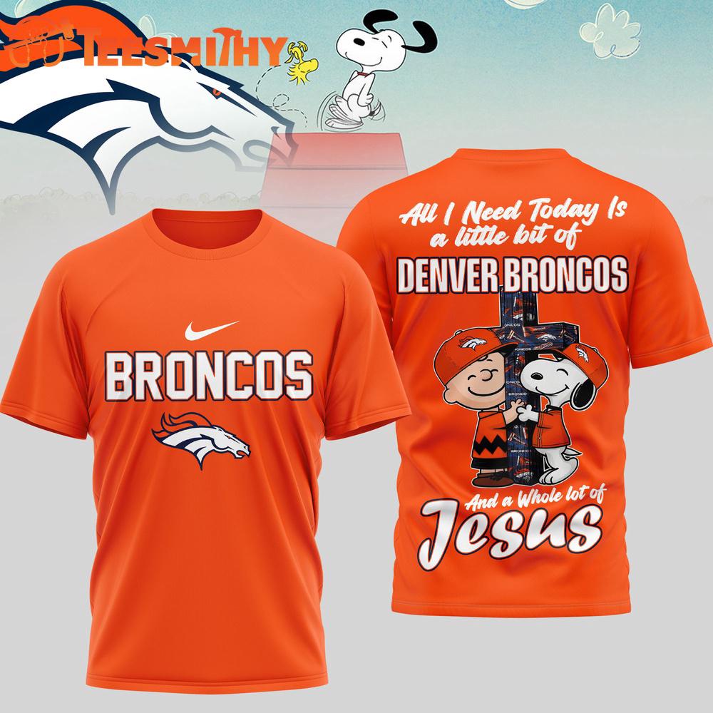 Denver Broncos NFL Snoopy Peanuts League Blessing 3D Shirt