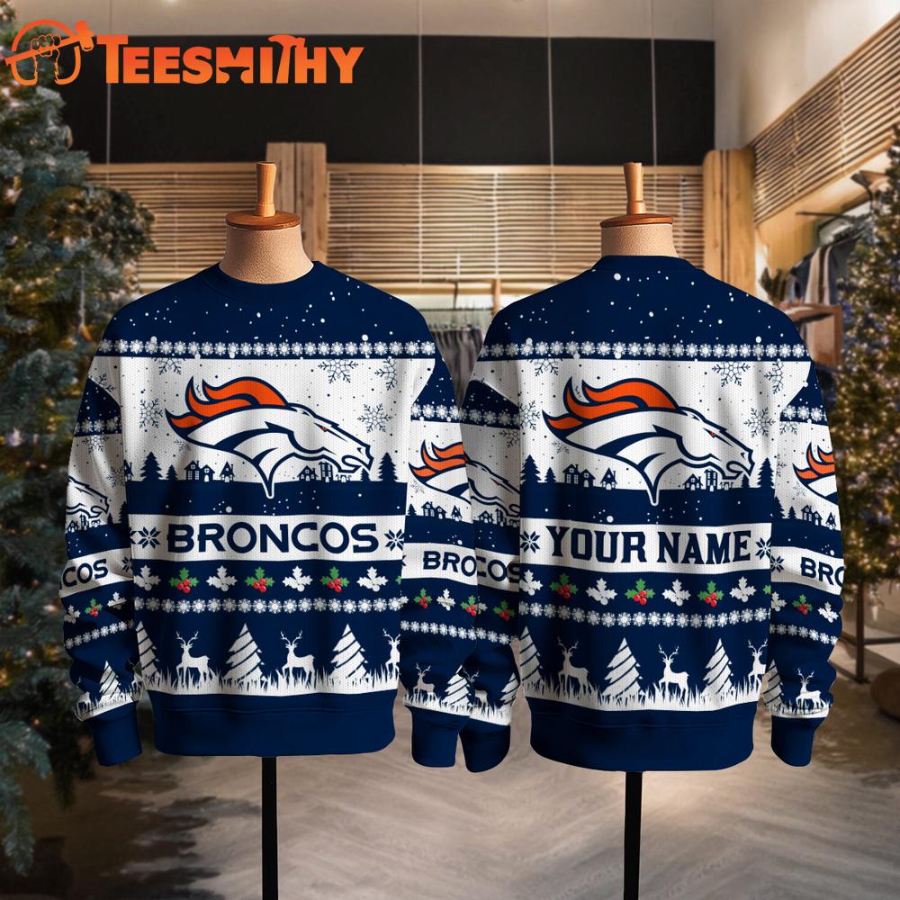 Denver Broncos NFL Snow Ugly Christmas Sweater Denver Broncos NFL Snow Ugly Christmas Sweater