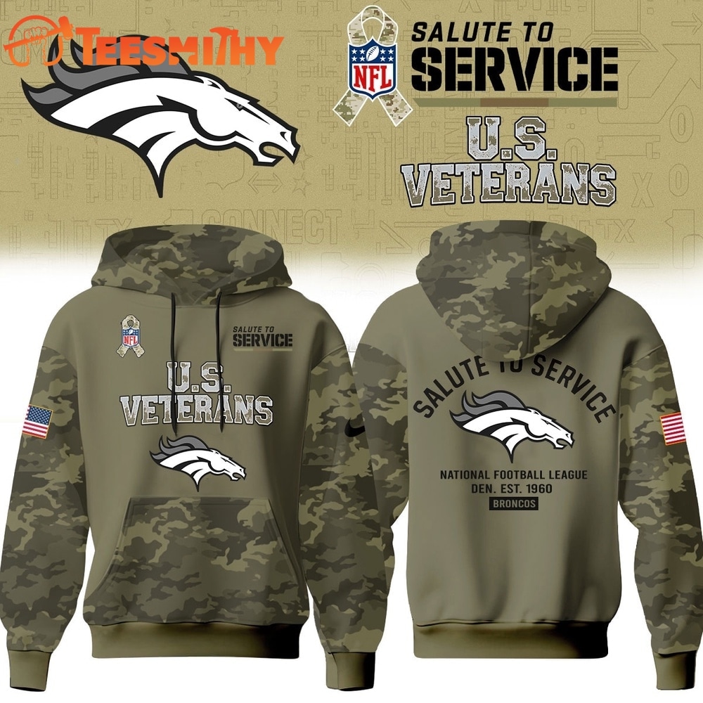 Denver Broncos NFL US Veterans Salute To Service 2026 Hoodie Shirt