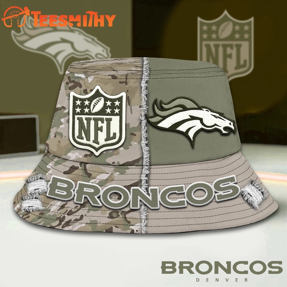 Denver Broncos NFL Veterans US Army Bucket Hat