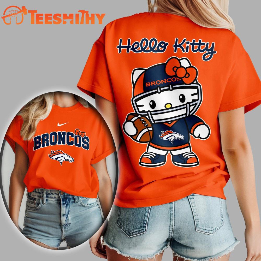 Denver Broncos NFL x Hello Kitty All Over Print Shirt Denver Broncos NFL x Hello Kitty All Over Print Shirt