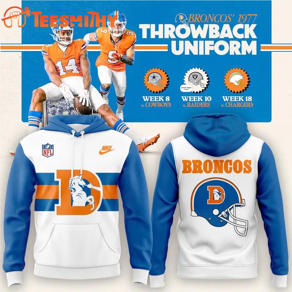 Denver Broncos Throwback 1977 Limited Edition Hoodie Shirt