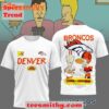 Denver Broncos x Funny Beavis and Butt-Head Limited 3D Shirt
