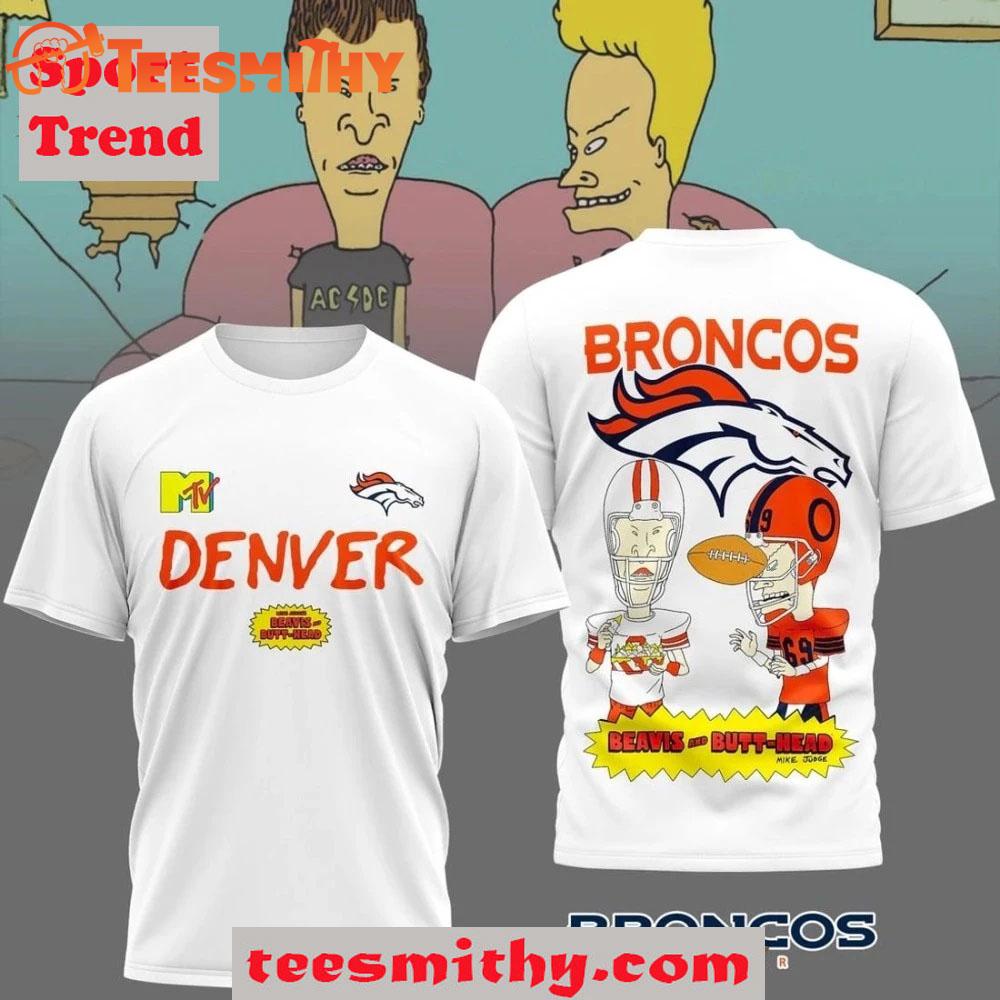 Denver Broncos x Funny Beavis and Butt-Head Limited 3D Shirt Denver Broncos x Funny Beavis and Butt-Head Limited 3D Shirt