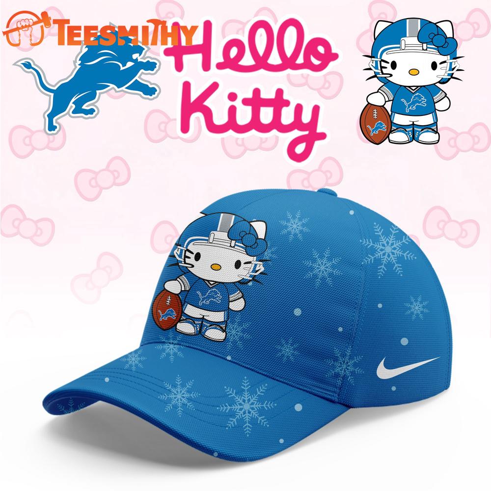 Detroit Lions 2025 Football Christmas Hello Kitty Limited Cap