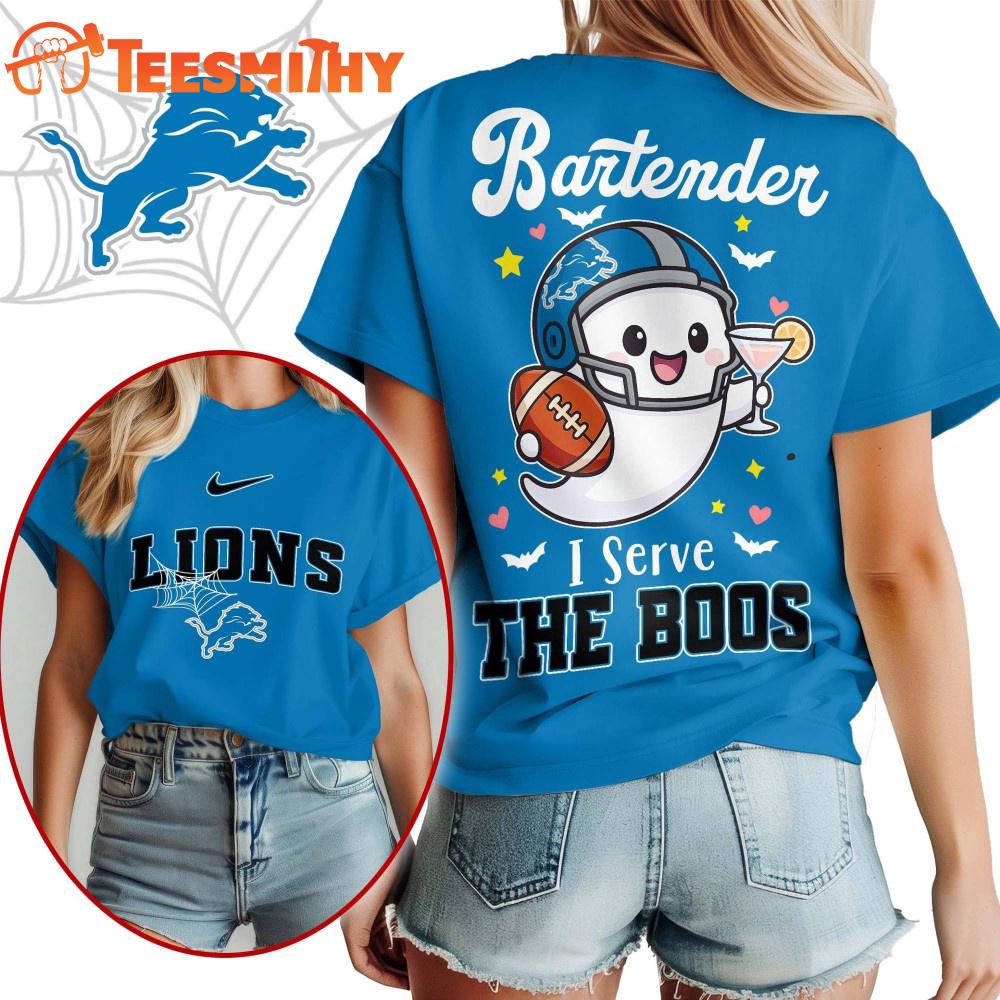 Detroit Lions 2025 NFL Bartender Halloween Fan All Over Print Shirt Detroit Lions 2025 NFL Bartender Halloween Fan All Over Print Shirt
