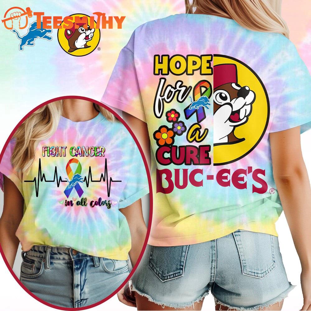 Detroit Lions 2025 NFL Buc-ee's Cancer Awareness All Over Printed Shirt Detroit Lions 2025 NFL Buc-ee's Cancer Awareness All Over Printed Shirt