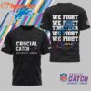 Detroit Lions 2025 NFL Crucial Catch Intercept Cancer We Fight Together 3D Shirt