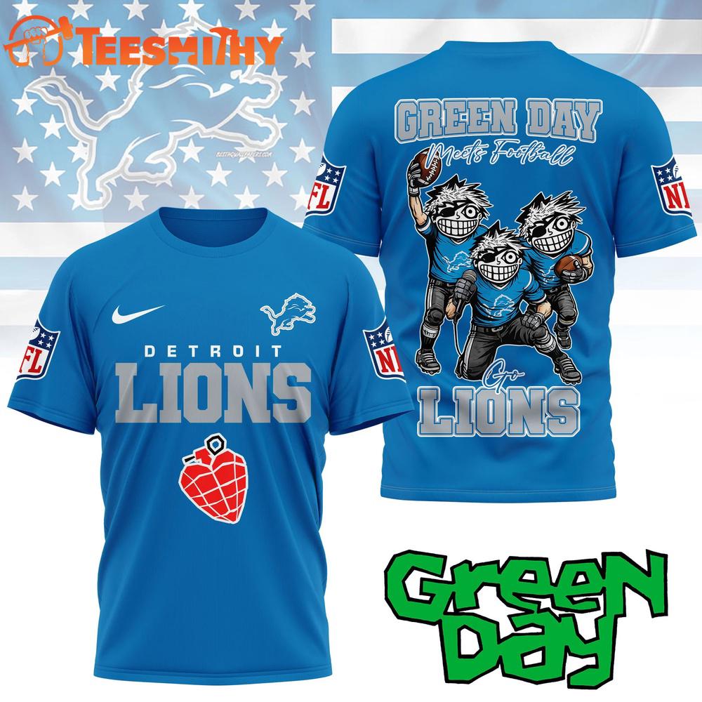 Detroit Lions 2026 NFL Green Day All Over Print Shirt