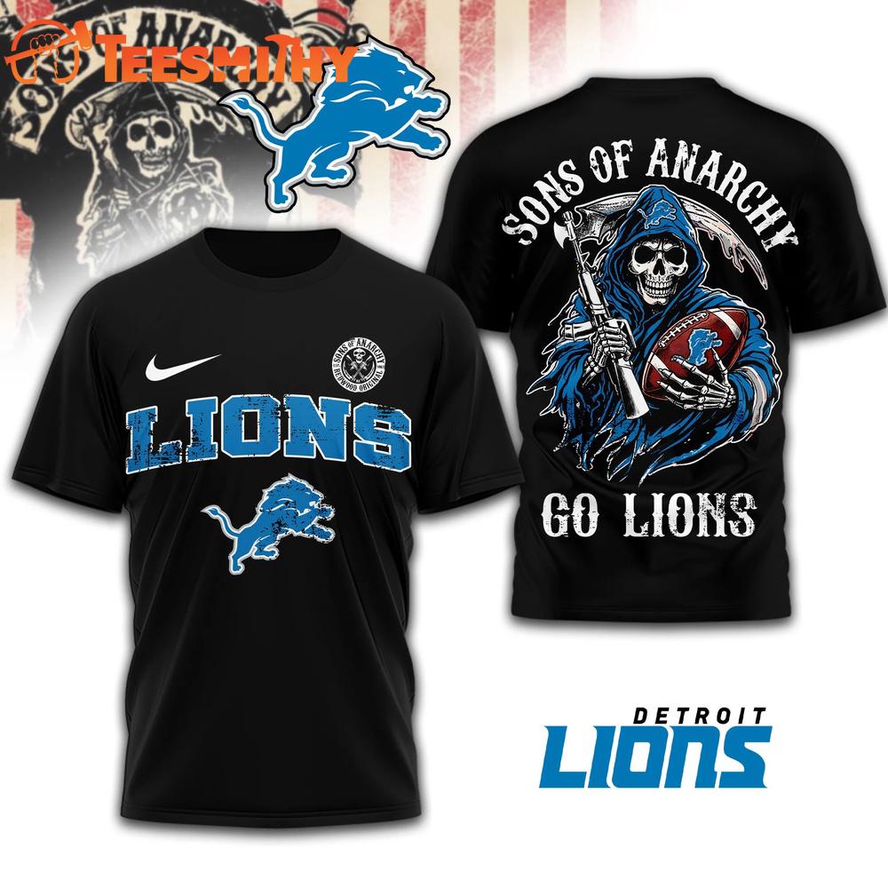 Detroit Lions 2026 NFL Sons of Anarchy 3D T Shirt