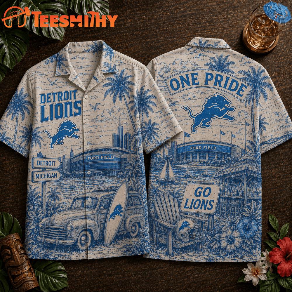 Detroit Lions 2026 NFL Summer Vintage Hawaiian Shirt