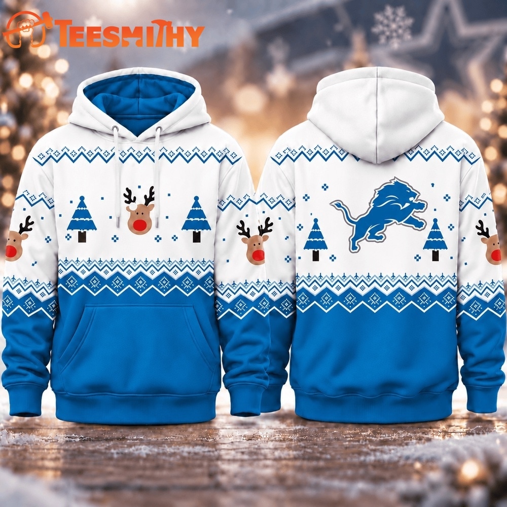 Detroit Lions NFL Christmas Game Day Hoodie Shirt