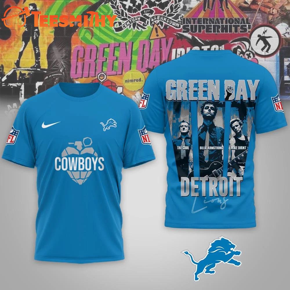 Detroit Lions NFL Green Day x Super Bowl LX Special Edition 3D Shirt