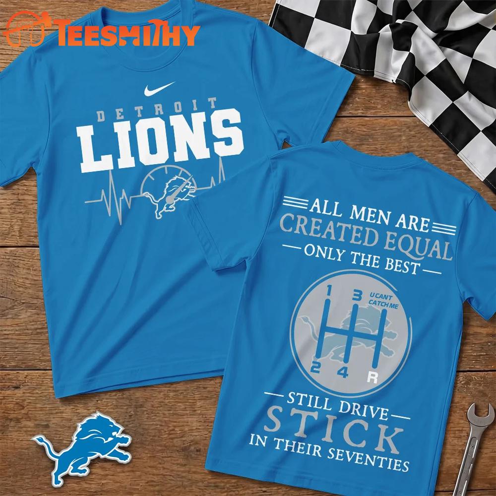 Detroit Lions NFL Highspeed Heartbeat All Over Printed T Shirt